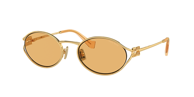 Miu Miu MU52YS Orange Lens Metal Sunglasses