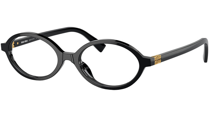 Miu Miu MU01XV Black Gold Oval Frames