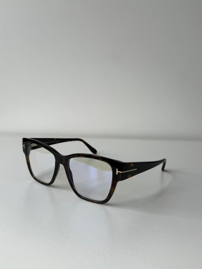 Tom Ford FT5745-B Brown Cat Eye Bluelight Frames