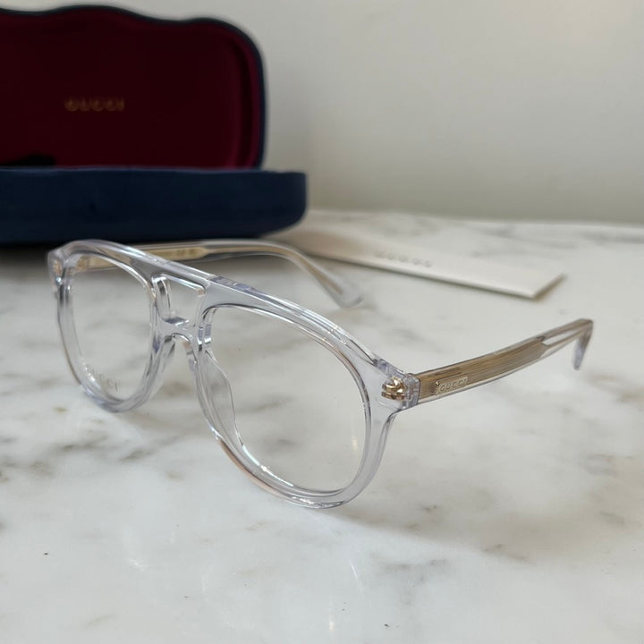 Gucci GG1320O Pilot Frames in Clear