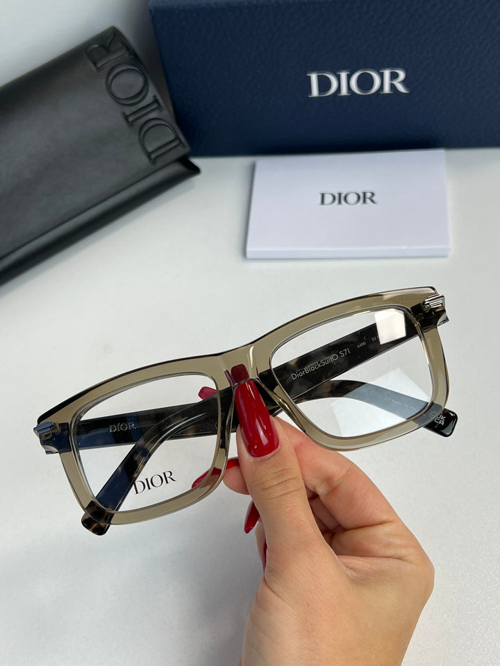 Dior BlacksuitO S7I Frames in Khaki Brown Transparent