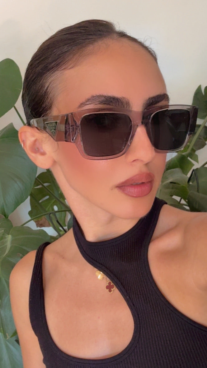 Prada PR10ZS Sunglasses in Transparent Asphalt
