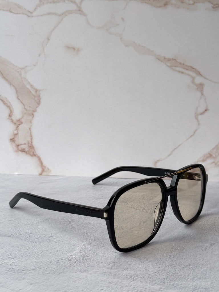 Saint Laurent SL545 Aviator Sunglasses in Black Yellow