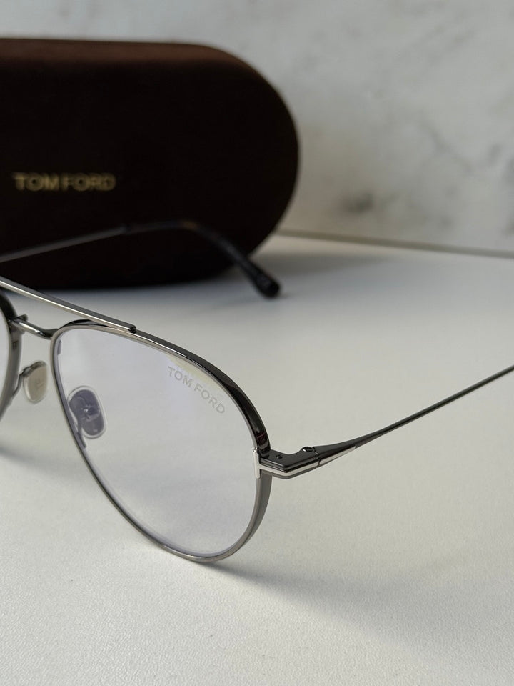 Tom Ford FT5800-B Gunmetal Aviator Bluelight Frames
