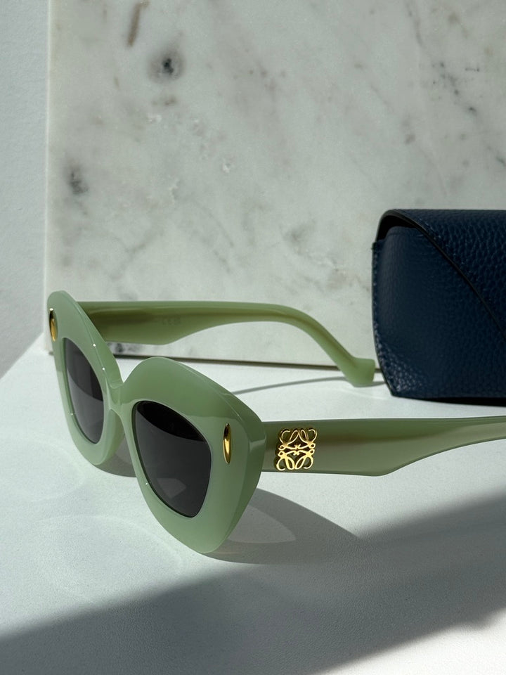 Loewe LW40127I Anagram Sunglasses in Light Green