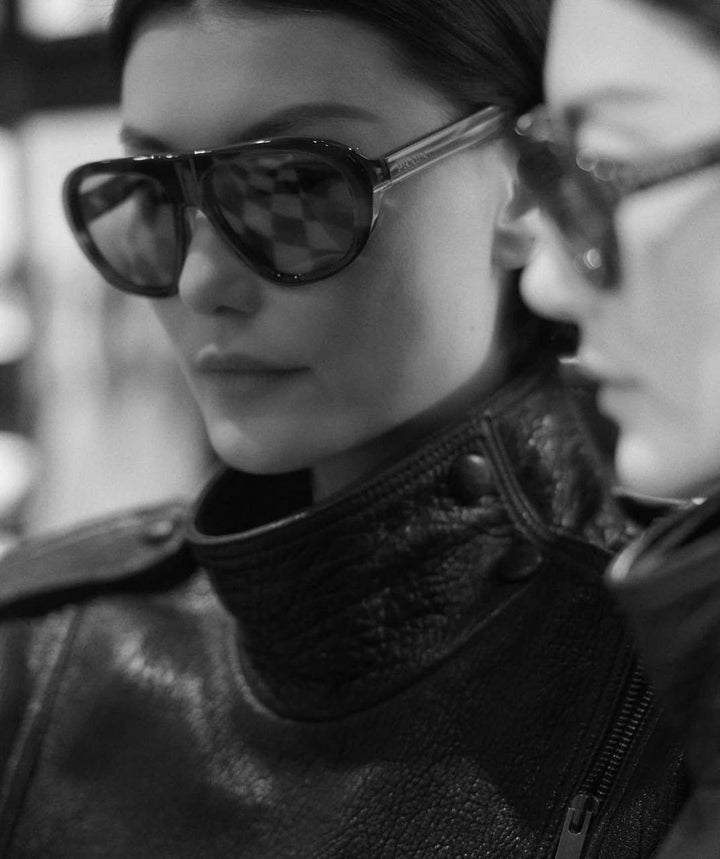 Prada PR C05S Aviator Sunglasses in Havana Grey