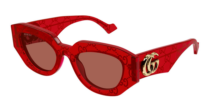 Gucci GG1421S Red Monogram Logo Sunglasses