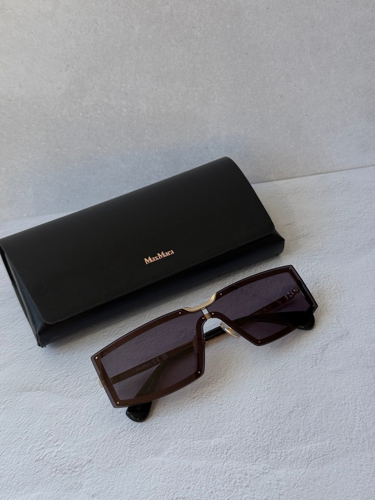 Max Mara MM0118 Sunglasses in Gold Smoke