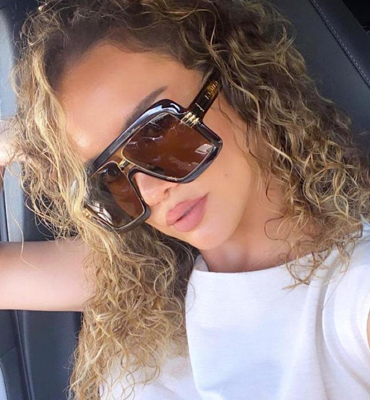 Gucci GG0900S Oversized Aviator Sunglasses in Brown