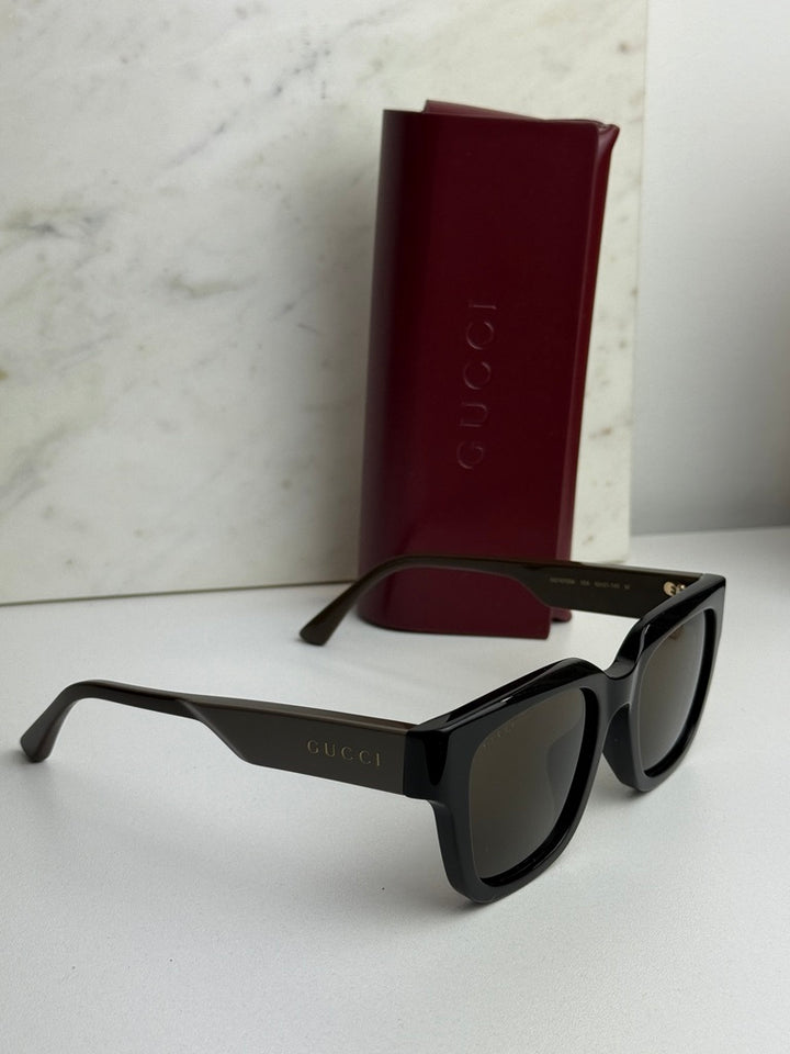 Gucci GG1670SK Black Brown Square Sunglasses
