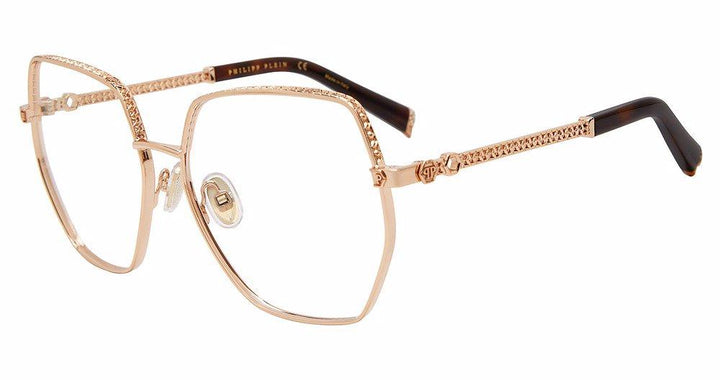 Philipp Plein VPP054S Copper Gold Oversized Butterfly Frames