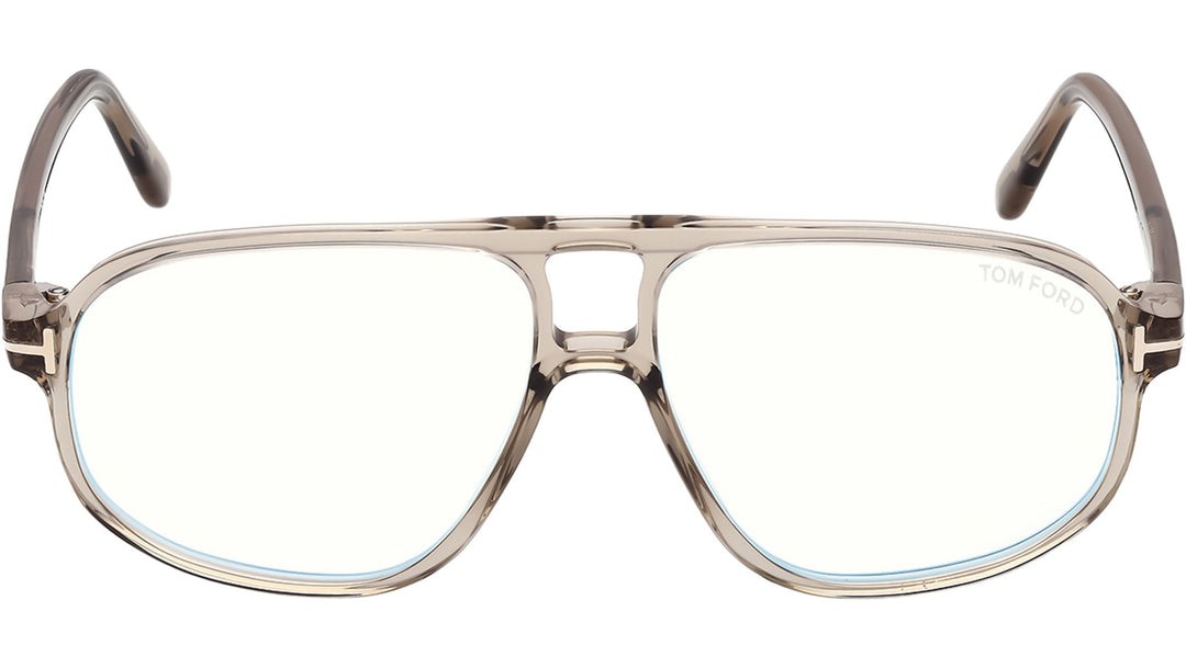 Tom Ford FT6082-B Transparent Brown Aviator Bluelight Frames