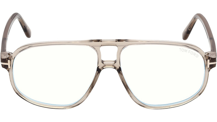 Tom Ford FT6082-B Transparent Brown Aviator Bluelight Frames