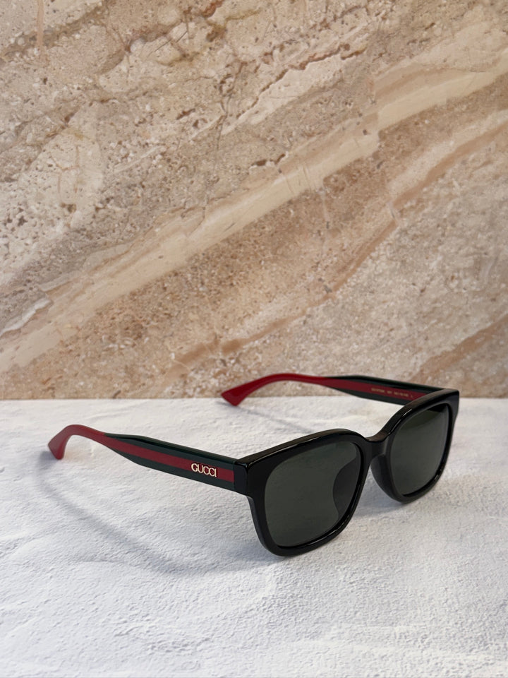 Gucci GG1872SK Black Striped Temple Sunglasses