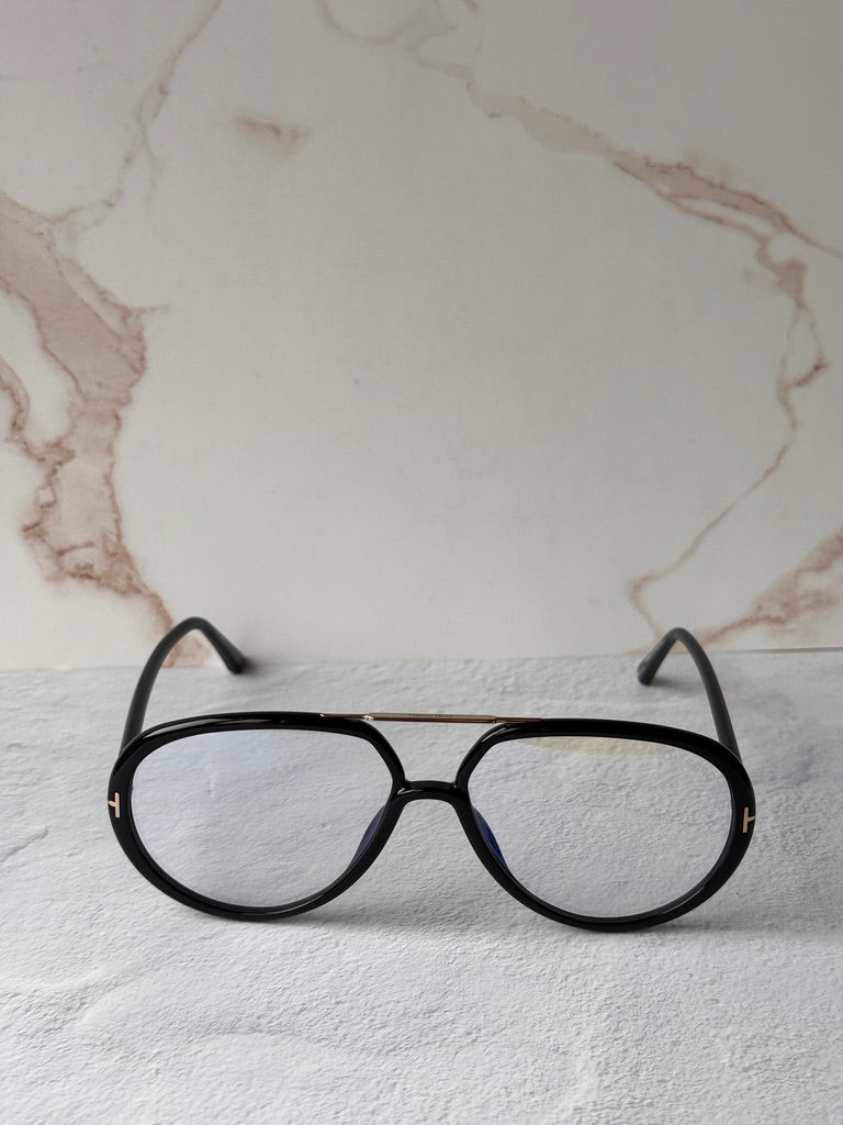 Tom Ford FT5838-B Black Aviator Bluelight Frames