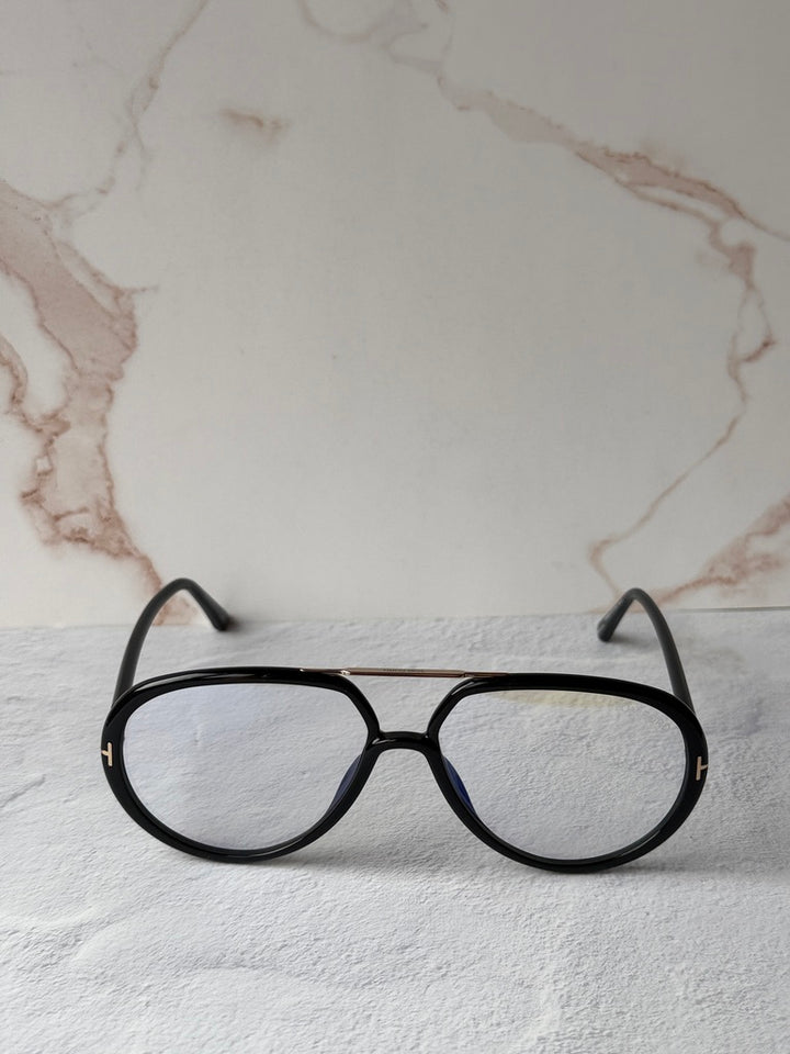 Tom Ford FT5838-B Black Aviator Bluelight Frames