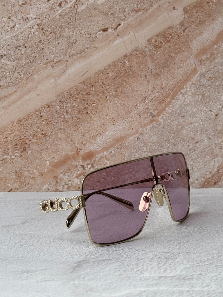 Gafas de sol extragrandes Gucci GG0817S con lentes grises 