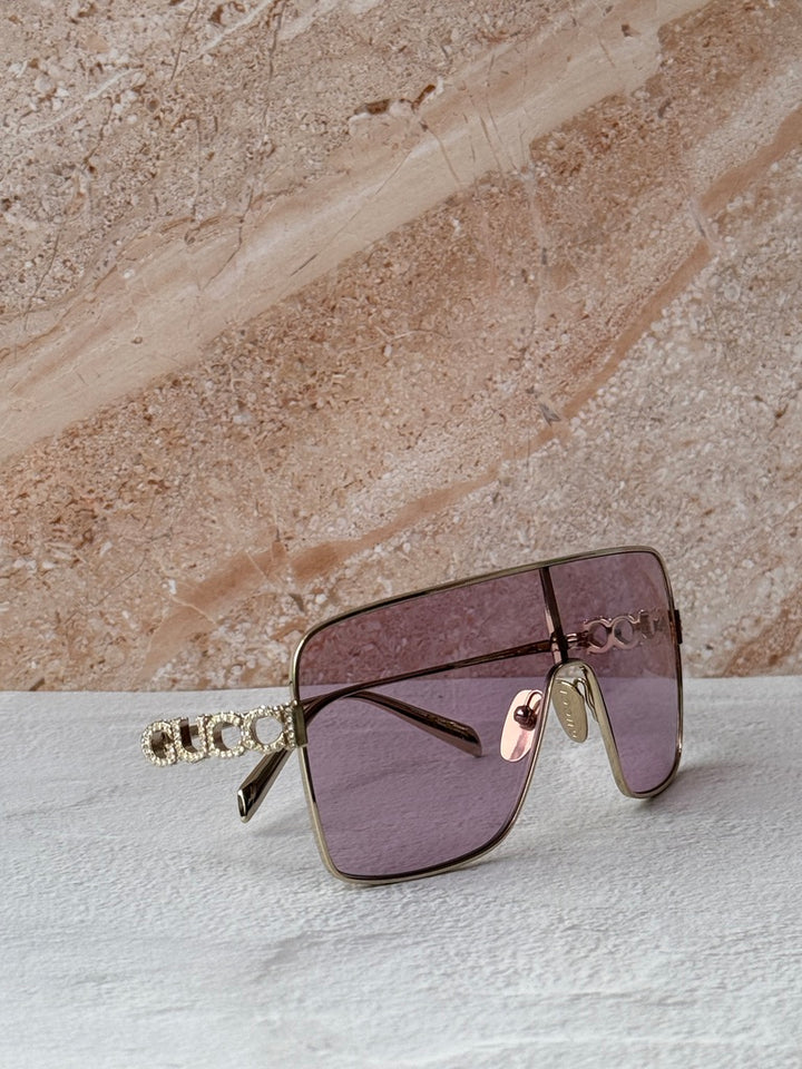 Gafas de sol extragrandes Gucci GG0817S con lentes grises 