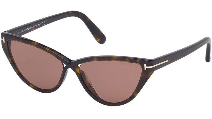 Tom Ford Indiana FT0497 Gafas de sol de aviador con espejo en oro rosa