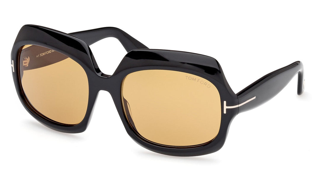 Tom Ford Ren FT1155 Square Sunglasses in Black Yellow