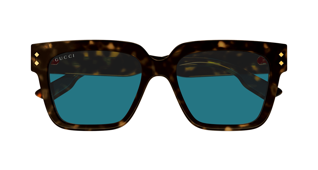 Gucci GG1084S Havana Brown Blue Lens Unisex Sunglasses