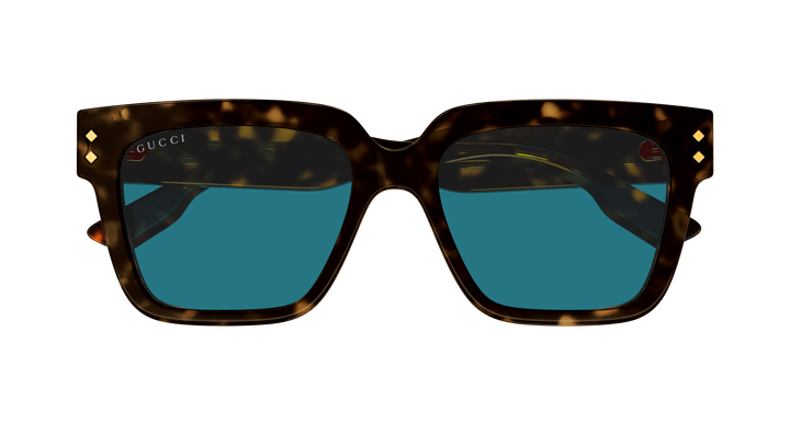Gucci GG1084S Havana Brown Blue Lens Unisex Sunglasses