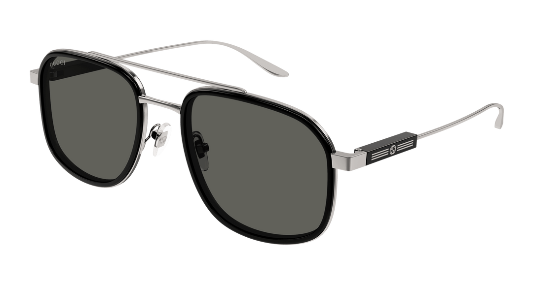 Gucci GG1310S Black Metal Aviator Sunglasses