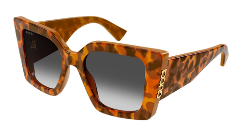 Gucci GG2039S Oversized Sunglasses in Havana Brown | Designer Daydream
