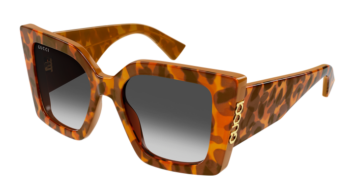 Gucci GG2039S Oversized Sunglasses in Spotted Brown