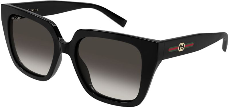 Gucci GG0003SN Gafas de sol cuadradas con patas a rayas