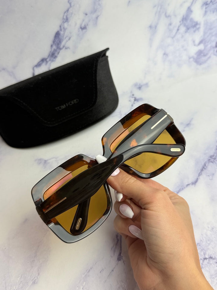 Tom Ford Aurora FT1194 Oversized Square Sunglasses in Brown