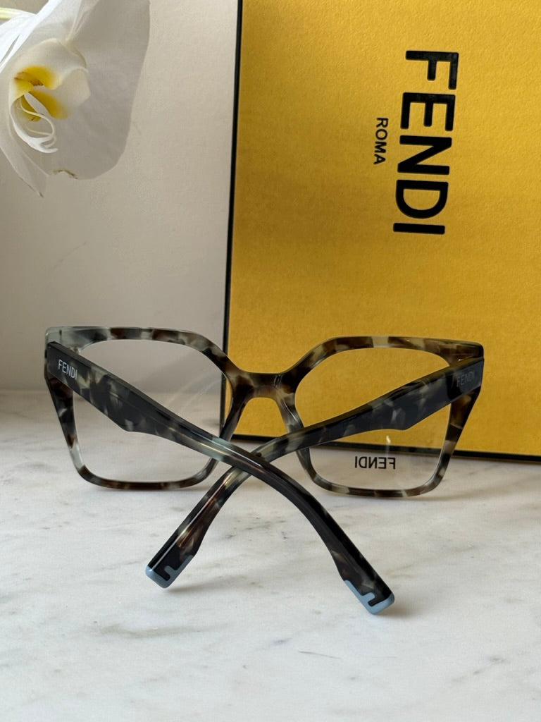 Fendi FE50002I Grey Havana Oversized Frames