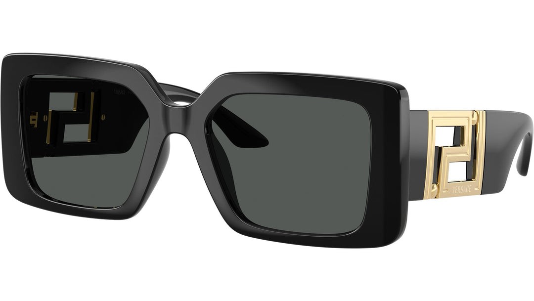 Versace VE4505U Black Oversized Greca Sunglasses