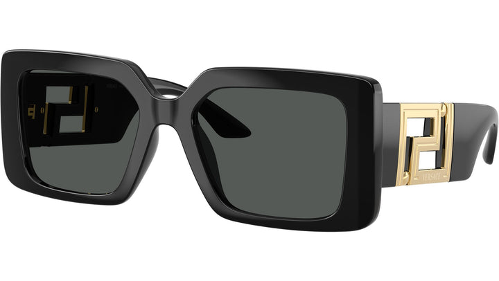 Versace VE4505U Black Oversized Greca Sunglasses