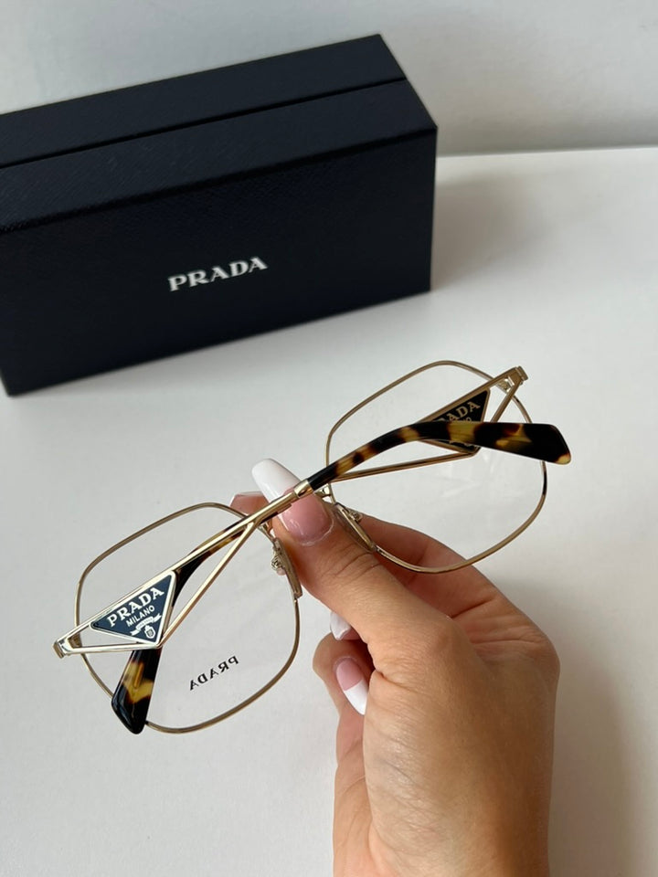 Prada PR59ZV Eyeglasses Frames in Gold Black