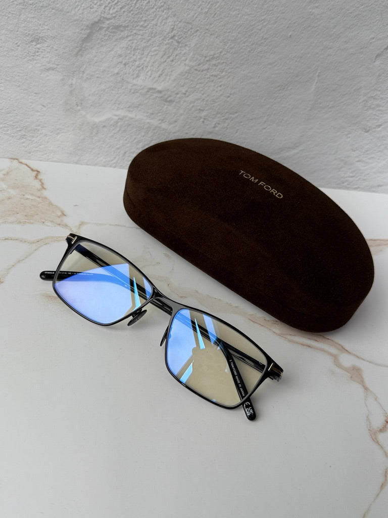Tom Ford FT5935-B Matte Gunmetal Titanium Bluelight Frames