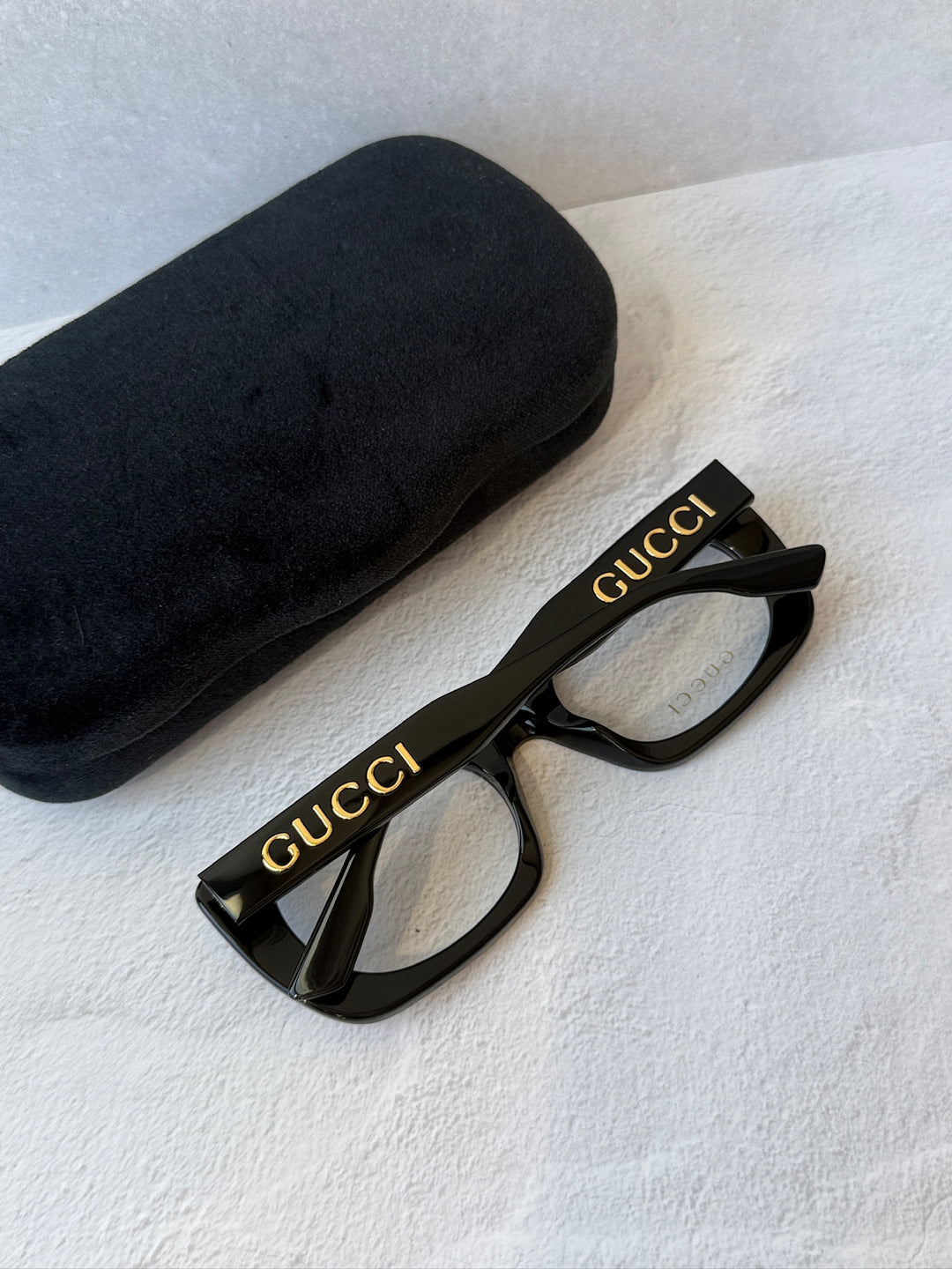 Gucci GG1154O Thick Rim Logo Frames in Black