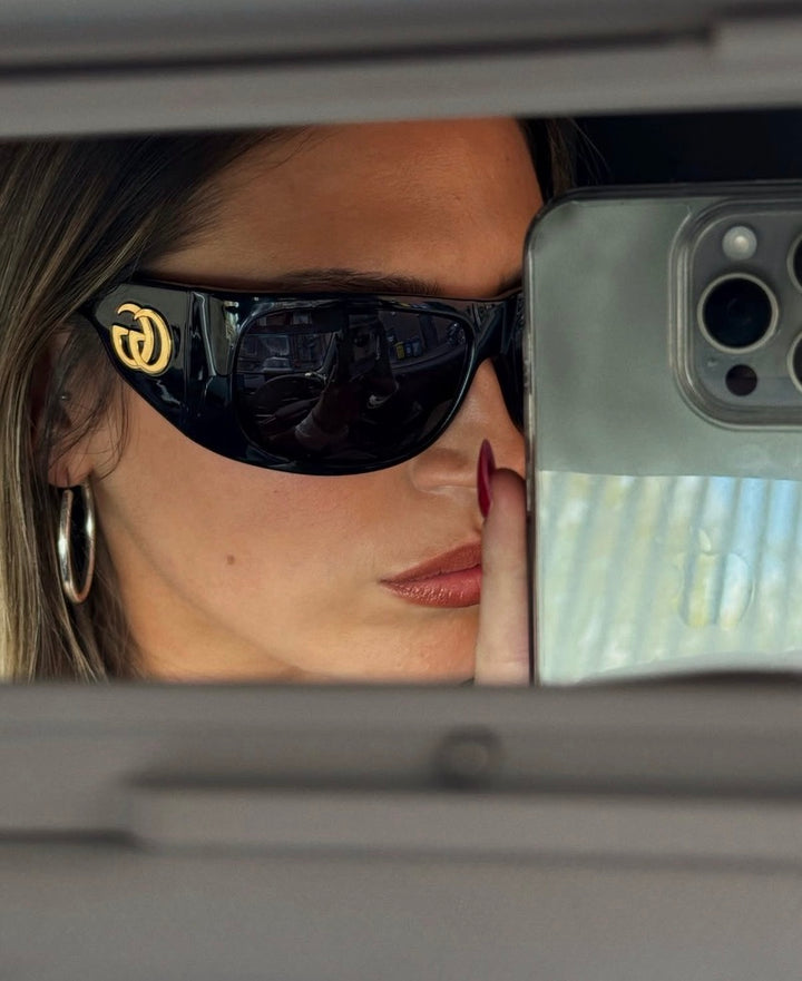 Gafas de sol con montura gruesa en marrón Gucci GG1338SK