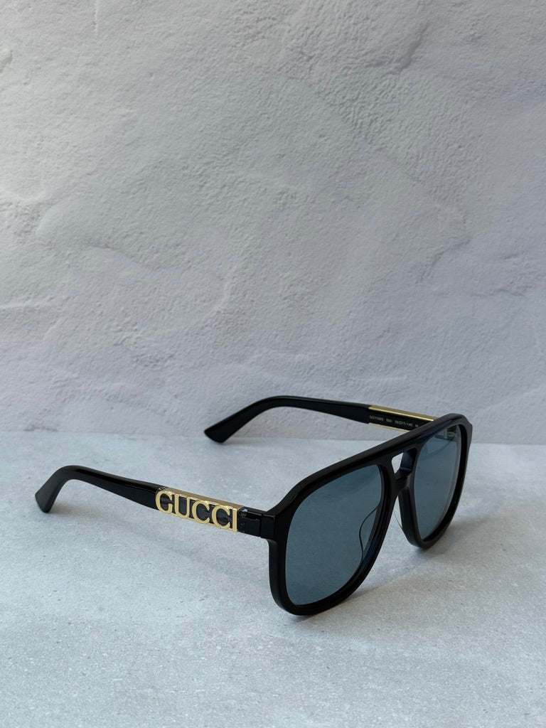 Gucci GG1188S Gafas de sol de aviador en oro negro