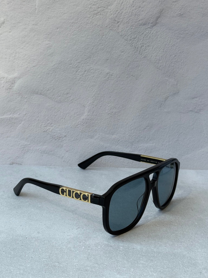 Gucci GG1188S Gafas de sol de aviador en oro negro