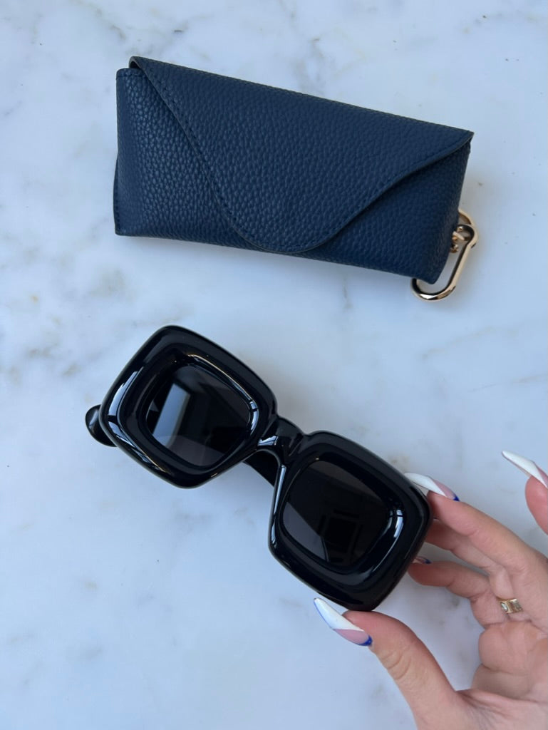 Loewe LW40098I Inflated Square Sunglasses in Black