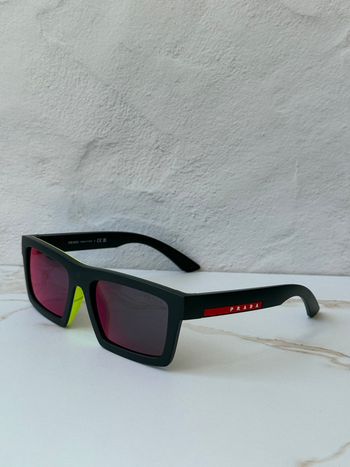 Prada Sport PS A07S Sunglasses in Black Red Mirror