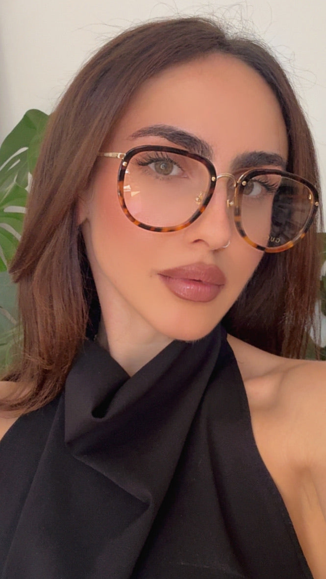 Gucci GG0675O Round Metal Eyeglasses Frames in Havana Brown