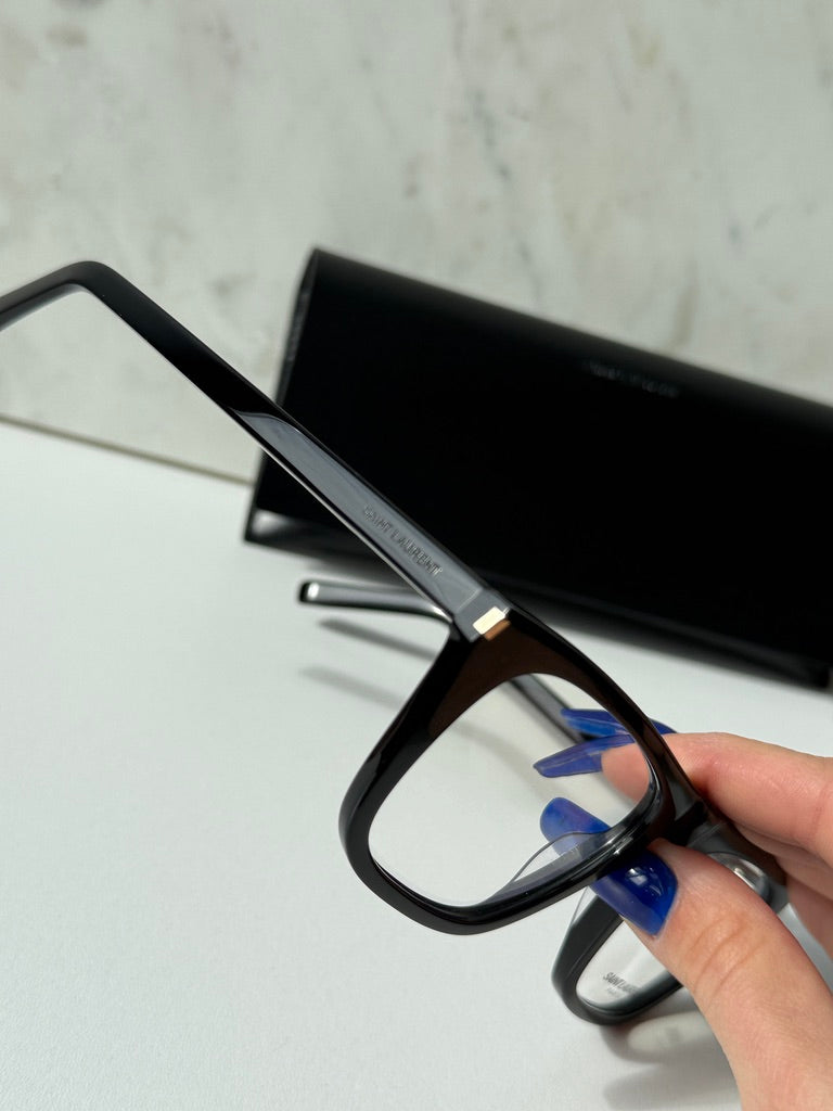 Monturas de anteojos Saint Laurent SL291 Mica Cat Eye en marrón