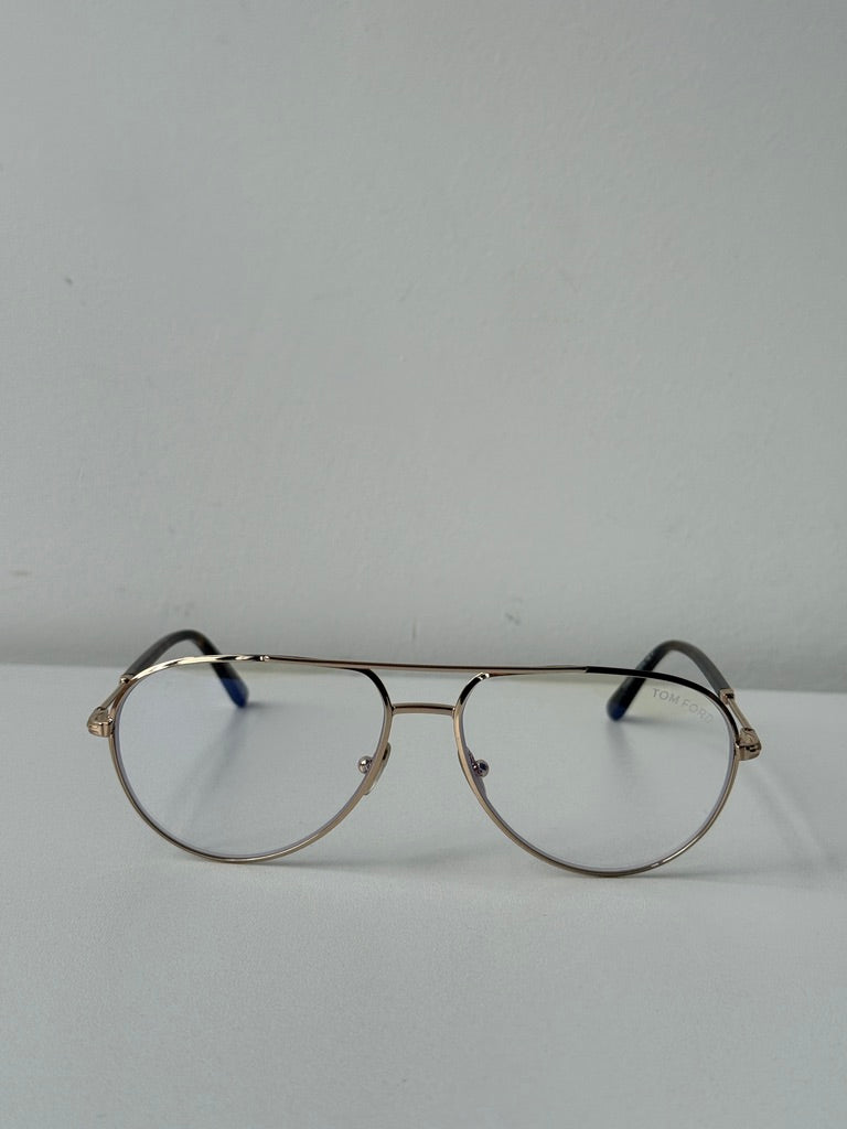 Tom Ford FT5829-B Gold Pilot Bluelight Frames
