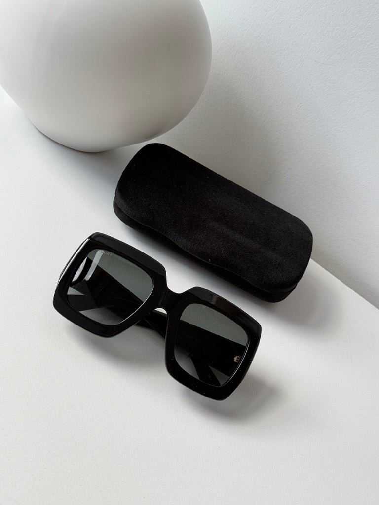 Gucci GG0053SN Oversized Square Sunglasses in Black – Designer