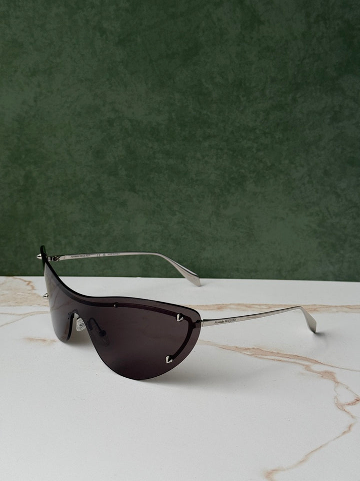 Alexander McQueen AM0413S Cat Eye Shield Sunglasses