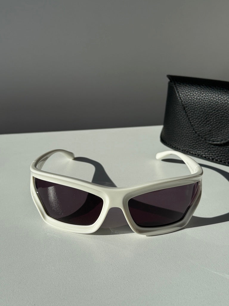 Loewe LW40143U Paula's Ibiza Shield Sunglasses in White