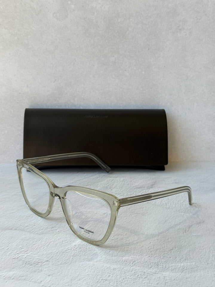 Monturas de anteojos Saint Laurent SL291 Mica Cat Eye en marrón