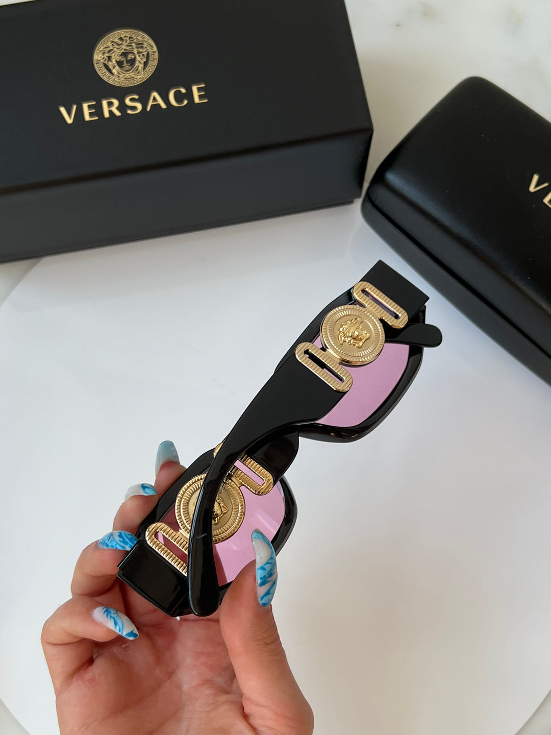 Versace sales sunglasses logo